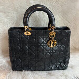 Christian Dior Lady Dior Bag Black